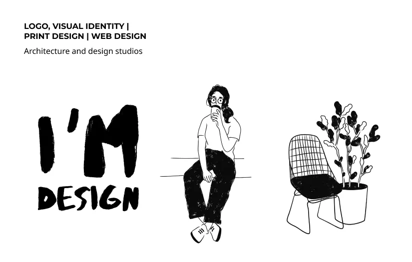 Website for I'm design screenshot 1